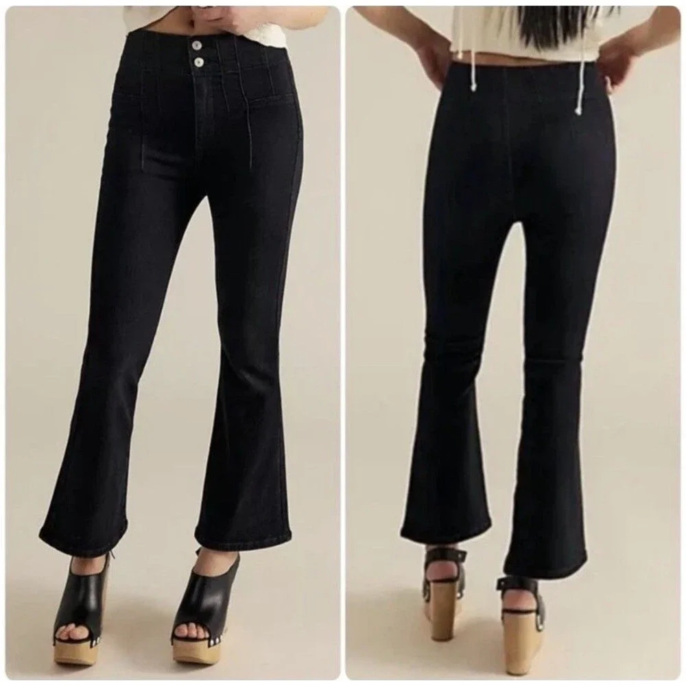 Free People We The Free Jayde Crop Flare Jeans Size 33 New